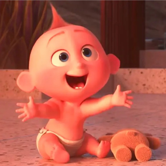 NEW SLEEPWEAR JACK JACK THE INCREDIBLES FOR GIRLS SIZE 10 (FLAME RESISTANT) - Picture 4 of 4